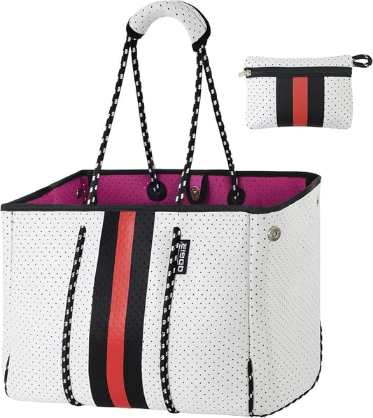 QOGiR Neoprene Multipurpose Beach Bag Tote with Inner Zipper Pocket … … … … by QOGiR