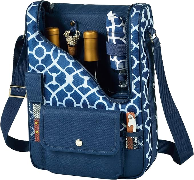 Picnic at Ascot Original Insulated Wine and Cheese Cooler Bag - Designed, Assembled & Quality Approved in the USA by PicnicatAscot
