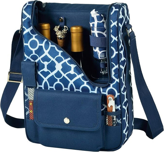Picnic at Ascot Original Insulated Wine and Cheese Cooler Bag - Designed, Assembled & Quality Approved in the USA by PicnicatAscot