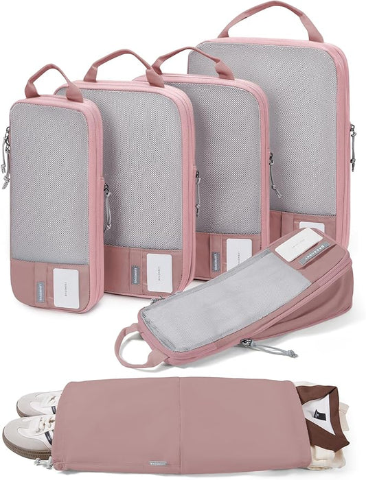BAGSMART 6 Set /4 Set/2 Set Compression Packing Cubes for Travel, Lightweight Luggage Organizer Bags, Durable Space Saver Bags Travel Essentials by BAGSMART