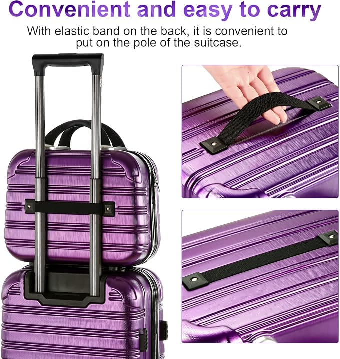14-Inch Makeup Train Case Hardshell PC+ABS Travel Cosmetic Organizer, Makeup Storage Box for Toiletry Durable Portable Gifts for Women. - Image 2