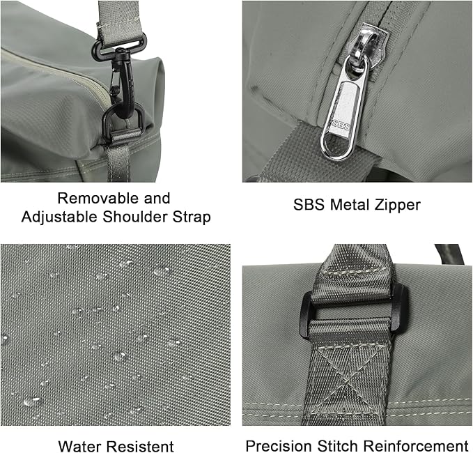 Travel Duffel Bag, Carry On Overnight Weekender Bags for Women | Travel Bag with Wet Pocket & Trolley Sleeve, For Spirit Airlines 18x14x8 Personal Item Bag - Image 6