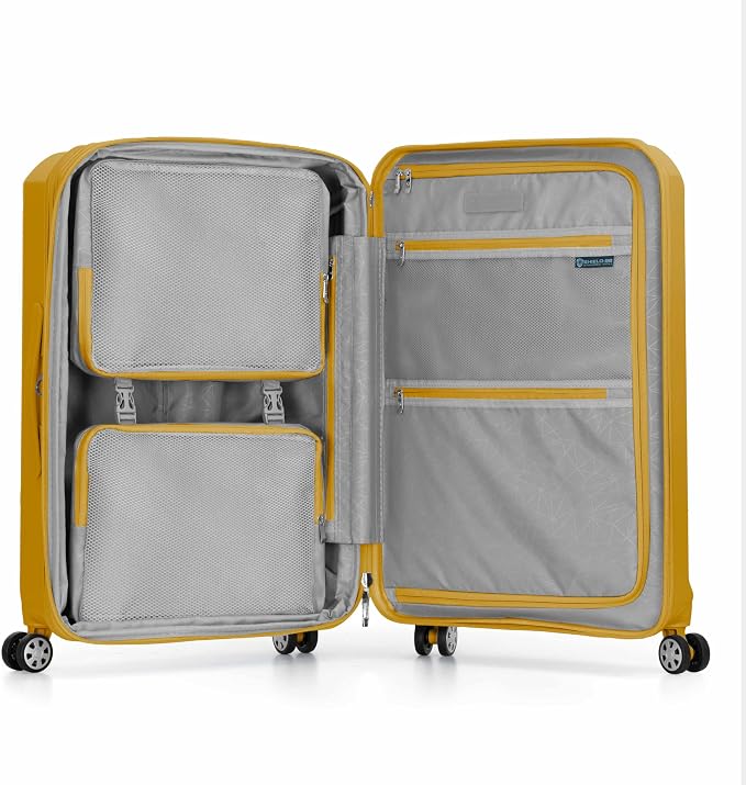 Traveler's Choice Pagosa Hardshell Expandable Luggage with Spinner Wheels, Yellow, 2-Piece Set (22/27) - Image 9