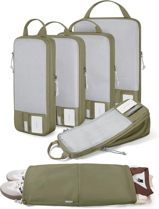 BAGSMART 6 Set /4 Set/2 Set Compression Packing Cubes for Travel, Lightweight Luggage Organizer Bags, Durable Space Saver Bags Travel Essentials by BAGSMART