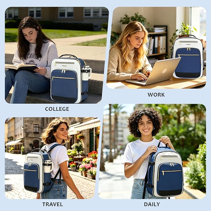 EMPSIGN 40L Travel Backpack for Women & Men | Airline Approved Carry On, TSA Personal Item Bag, Waterproof, Overnight Weekender Essentials, Fits 17" Laptop - Image 7