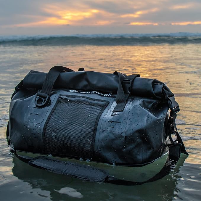 Earth Pak Waterproof Duffel Bag - Heavy Duty Motorcycle Dry Bag with Large Storage Space Perfect for Traveling, Camping, Kayaking, Fishing & Canoeing Bag 50L/70L/90L/120L Sizes - Image 2