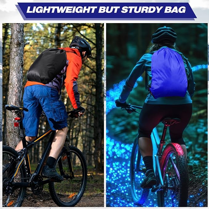 Shappy Drawstring Backpack Bulk Sports Gym Cinch Bag Polyester String Bag for Men Women(Black, Blue,120 Pcs) - Image 5