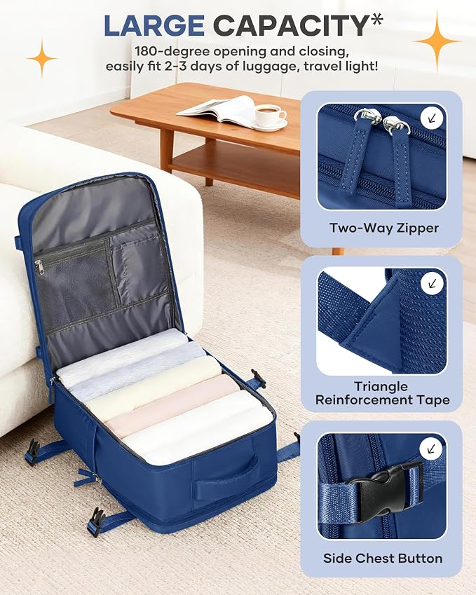 coofay Travel Backpack for Men Women Carry on Backpack for Airplanes Personal Item Bag for Traveling on Airplane Traveling Backpacks Airback Backpacks for Travel Mochila de Viaje - Image 5