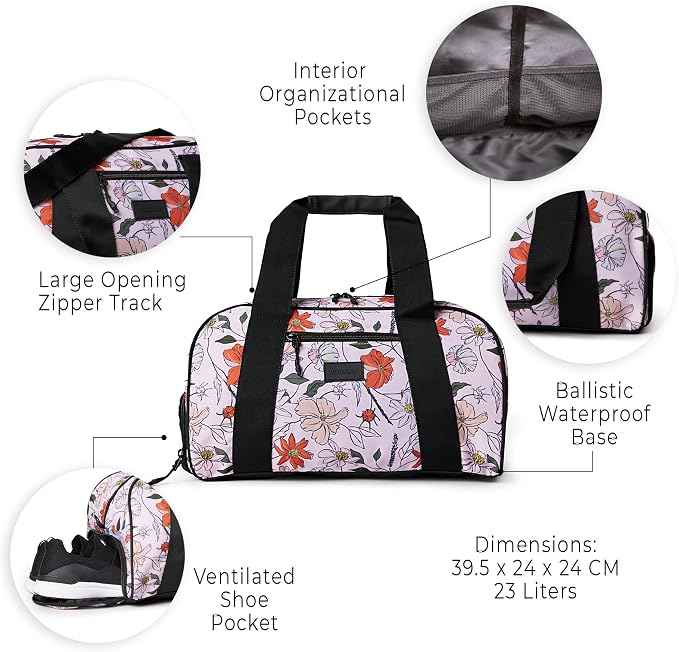 Vooray Burner Duffel Bag - 23L Small Gym Bag for Women and Men with Shoe Compartment, Lightweight Travel Duffel for Training, Sports, Overnight Use - Image 3