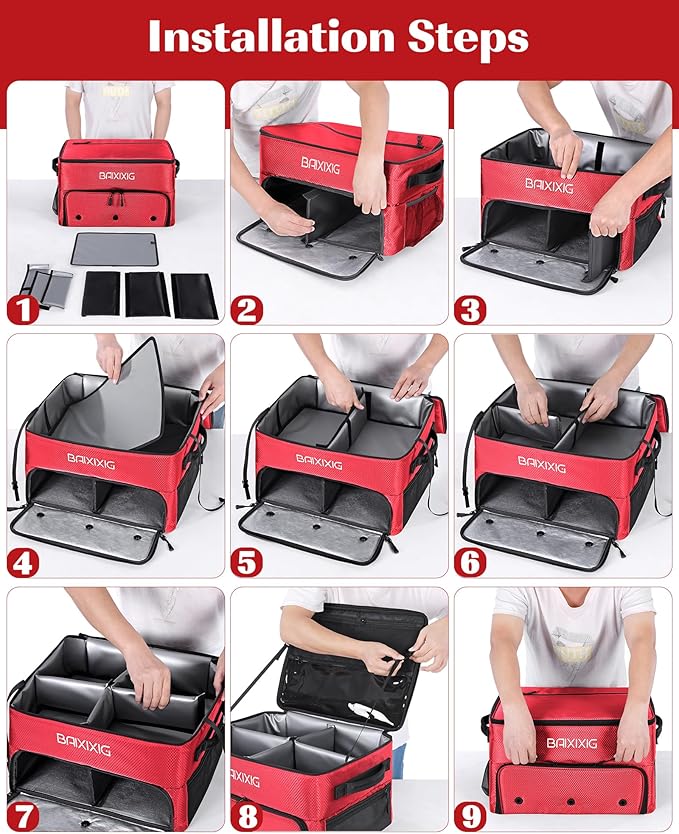 Golf Trunk Organizer, Waterproof Car Golf Locker with Separate Ventilated Compartment for 2 Pair Shoes, Golf Storage for Balls, Tees, Cap, Clothes, Gloves, Accessories, Gifts for Men, Women - Image 5