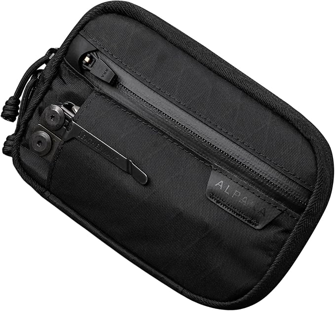 ALPAKA Admin Pouch Pro EDC Organizer Tool Pouch Black X-Pac X42 | Smooth Zipper, Weatherproof Storage for Electronics, Cables, Travel Accessories by ALPAKA