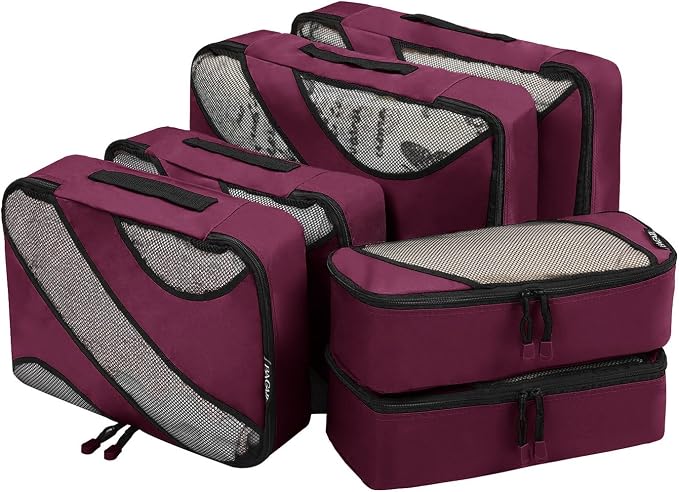 BAGAIL 6 Set Packing Cubes,Travel Luggage Packing Organizers by BAGAIL