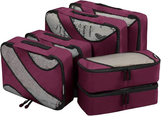 BAGAIL 6 Set Packing Cubes,Travel Luggage Packing Organizers by BAGAIL