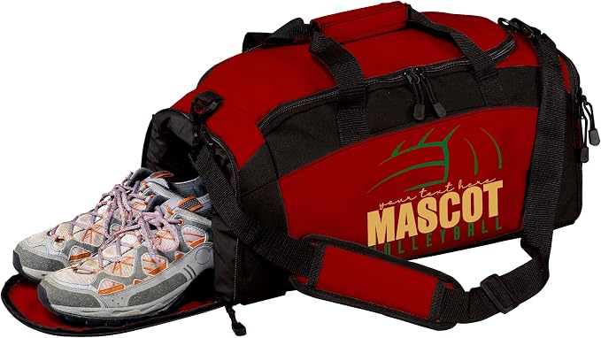 Personalized Volleyball Duffel Bag with Shoe Compartment – Custom Name Volleyball Sports Bag for Girls & Boys – Large Team Gym Bag for Practice, Travel & Tournaments by all+about+me+company