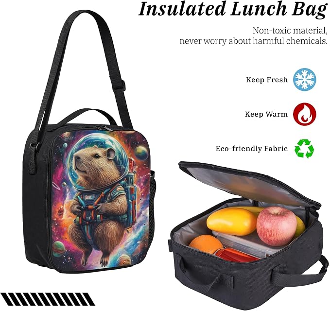 Animal Kid Backpack Set with Lunch Bag & Pencil Case Large Capacity School Bag 17 Inch Bookbag for Boy Girl - Image 6