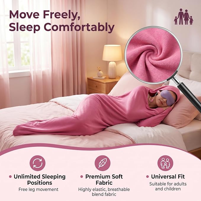 TailWaggers 2026 New Wearable Sleep Pod Hug Blanket, A Deeper Sleep Set, Portable Travel Nap Kit for Camping, Travel& Daily - Image 4
