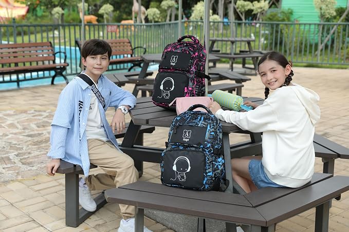 Asge Backpack for School Boys Backpacks for Kids Camo Bookbag for Middle School Bags Waterproof Travel Back Pack (Blue) | Camo Design, Middle School, Waterproof, Travel - Image 8