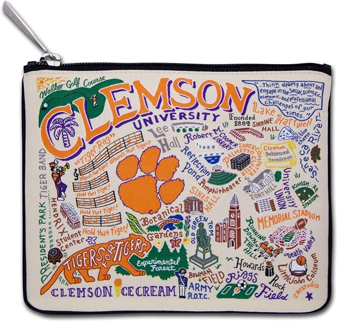 Catstudio Zipper Pouch, Clemson University Travel Toiletry Bag, 5 x 7, Ideal Makeup Bag, Dog Treat Pouch, or Purse to Organize Supplies for Grads & Alumni by catstudio