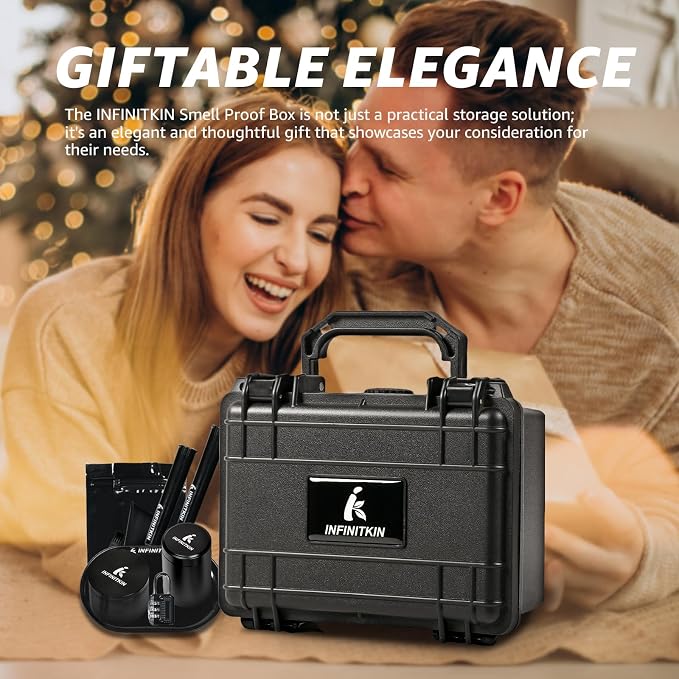 INFINITKIN Smell Proof Box – Portable Smell Proof Storage Box with Combination Lock, Airtight & Waterproof, Includes Pocket Scale & Accessories for Home, Travel & Camping - Image 6