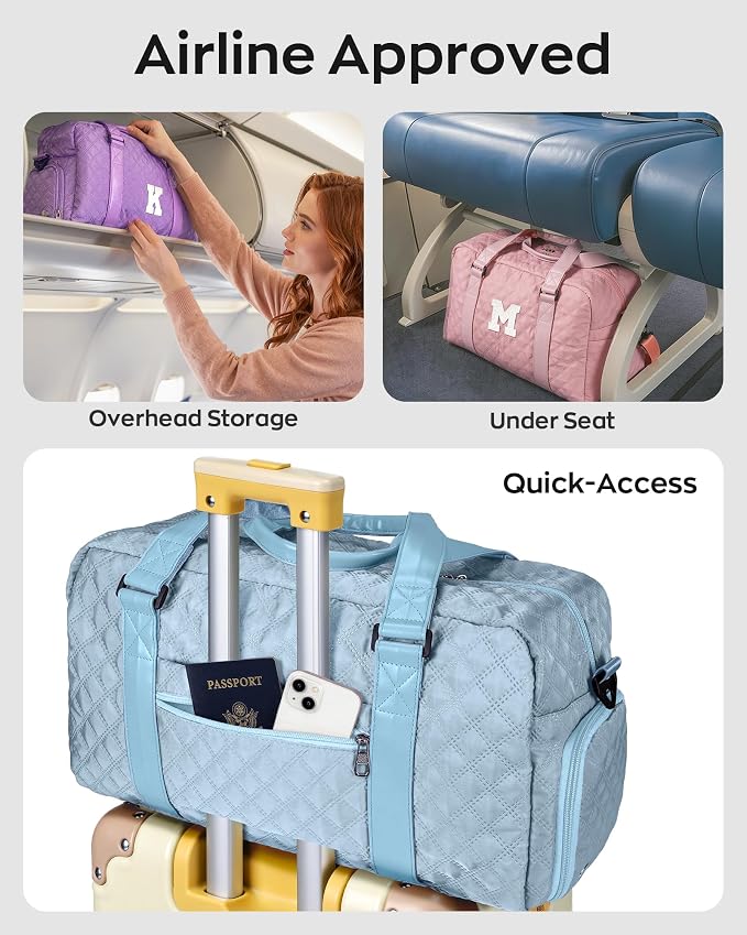 Elilier Girls Birthday Gifts, Travel Duffel Bag, Personalized Weekender Bag, Monogram Overnight Bag Gift for Grandmother, Birthday Gifts Personalized Gifts Bridesmaid Gifts, Mom Gifts - Image 3