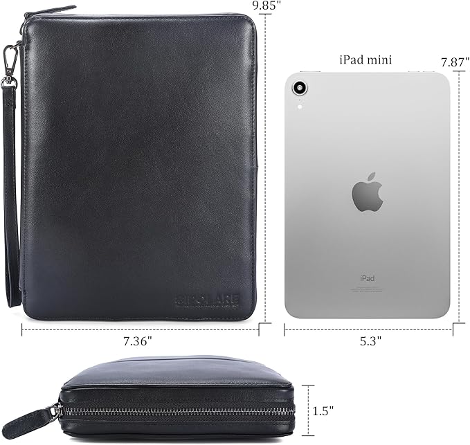 Polare Full Grain Leather Travel Cable Organizer Case Electronics Accessories Carry Bag with YKK Zippers Tech Storage Bag for Cables, Power Bank, USB, SD Card, Travel Essentials - Image 2