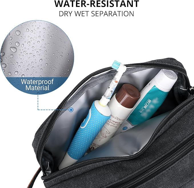 WITZMAN Travel Backpack for Men Carry on Luggage Backpack Duffel bag with Shoe Compartment Toiletry Bag Hanging Dopp Kit Organizer Water-resistant - Image 8