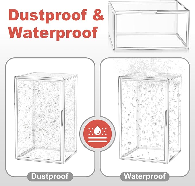 23.6'' Tall Boot & Shoe Boxes, Clear Dustproof Acrylic Display Case | 13.8'' x 12.2'' x 23.6'' tall display case for boots, upright handbags, dolls, figures and display storage,1 Pack - Image 5
