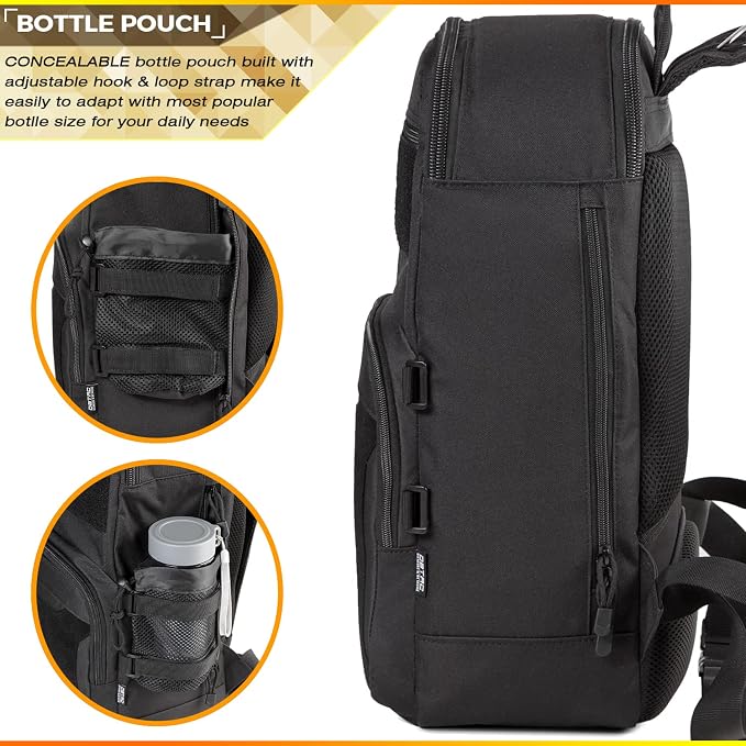 DBTAC Tactical Lunch Backpack, Large Lunch Cooler for Men Women | Backpack Coolers insulated for Work Picnic Travel (Charcoal Camo, 24-Cans) - Image 6