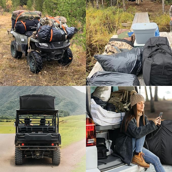 Plago Professional Quality Extra Large Nylon Duffel Bag – Lightweight, Foldable, Water-Repellent Cargo Bag for Travel & Camping, Folding Bike, Tent, Mattress, Blankets, and Closet Storage - Image 9