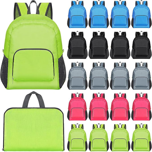 Reginary 40 Pcs Backpacks in Bulk Back Pack 17 Inch Foldable Travel Backpack,Book Bag for Donation Assorted Color(5 Colors,Solid Series) by Reginary