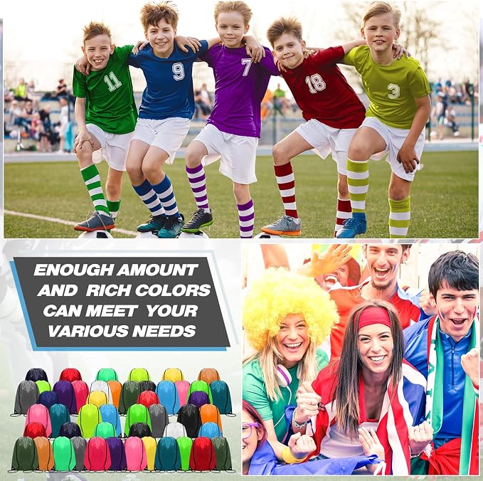 Shappy Drawstring Backpack Bulk Sports Gym Cinch Bag Polyester String Bag for Men Women(20 Colors,400 Pcs) - Image 3