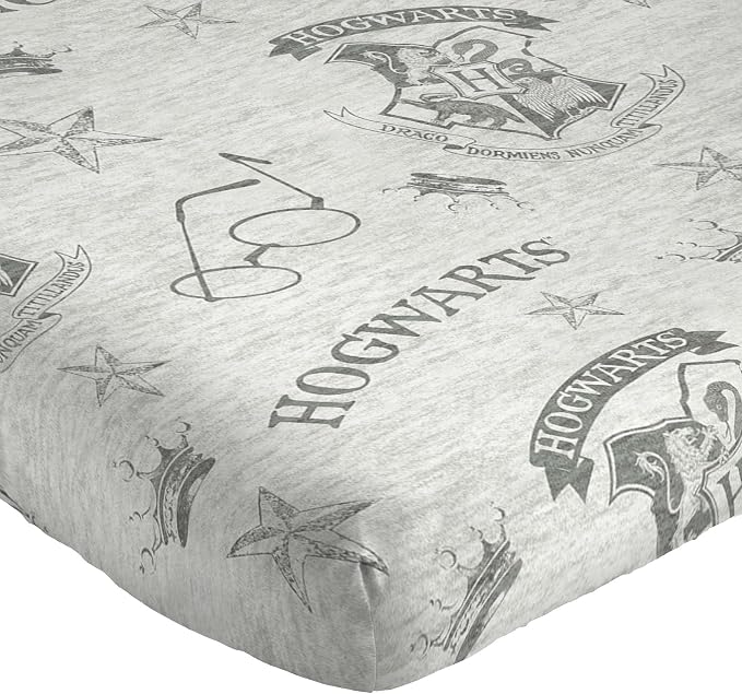Jay Franco Kids Sheet Set with Fitted, Flat Sheets & Pillow Cover - Ultra-Soft Bedding with Pillowcase for Room Decor, Gray - Harry Potter, 3 Piece Twin - Image 2