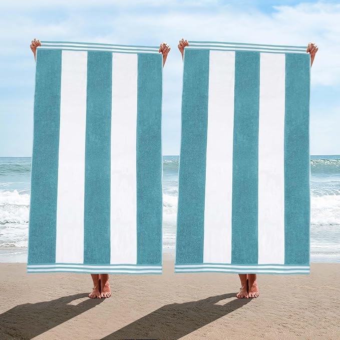 Superior Oversized Beach Towel, Turquoise (Set of 2) by SUPERIOR