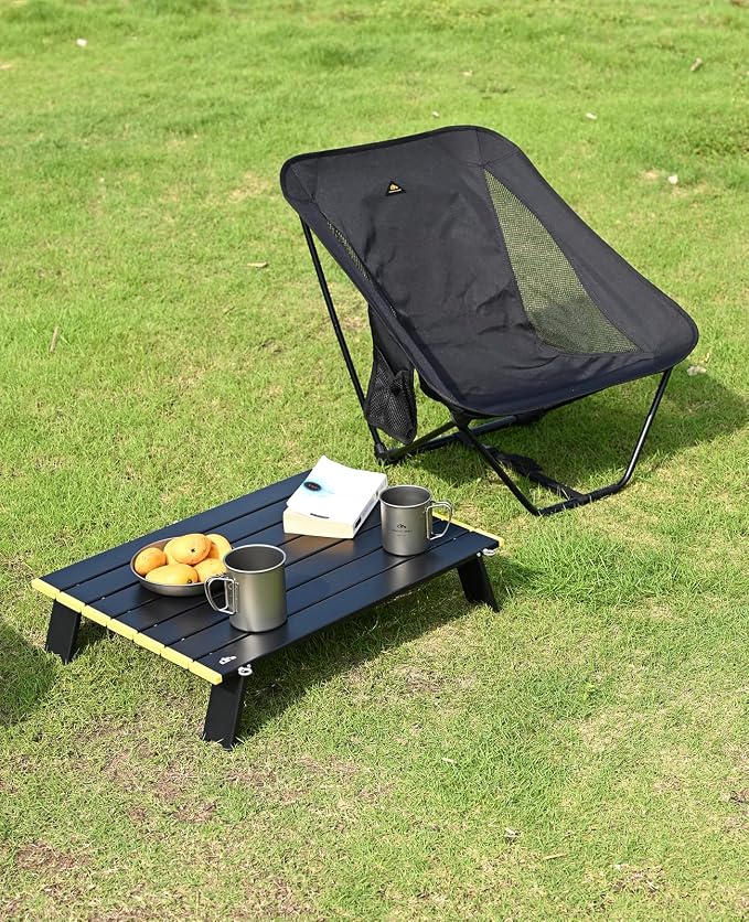 iClimb Ultralight Compact Mini Beach Picnic Folding Alu. Table with Carry Bag, Two Size (Green, L) - Image 15