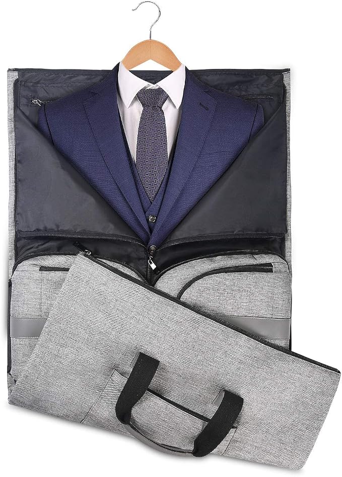 UNIQUEBELLA Convertible Garment Bag for Travel Carry on Garment Duffel Suit Bag with Shoe Compartment Weekend Flight Bag for Men - Image 5