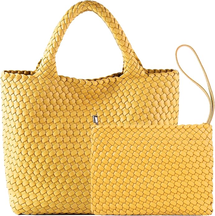 JINMANXUE Fashion Woven Bag Shopper Bag Travel Handbags and Purses Women Tote Bag Large Capacity Shoulder Bags by JINMANXUE