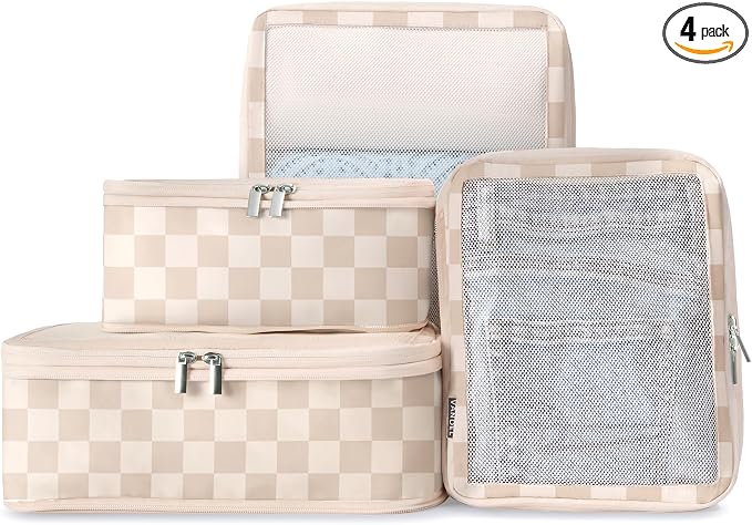 Vandel Space-Saving Compression Packing Cubes for Women, Men, Compressible Carry On Suit Case Organizer Luggage Packing Cubes for Travel Organizer Bags for Luggage and Backpacks, Suitcase Cube by VANDEL