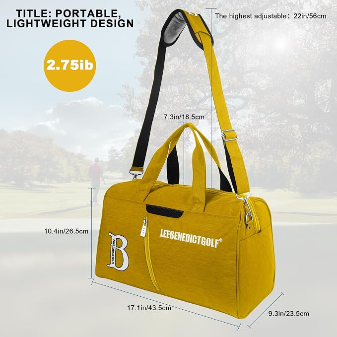 Golf Duffel Bag, Small Duffel Bag for Outdoors, Sports, Yoga, Gym, Swimming and Weekend Getaways, Travel Tote Bag for Waterproof Lightweight Carry-On Workout - Image 3