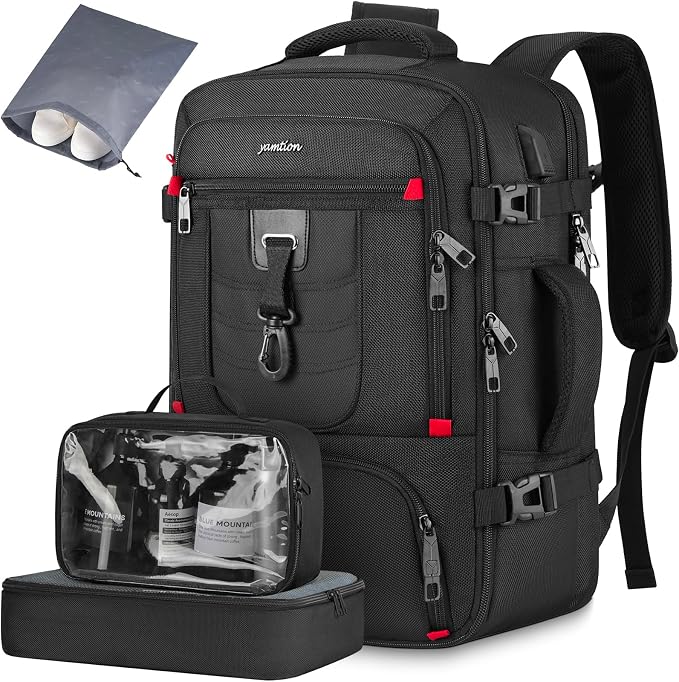 YAMTION Carry On Backpack,Travel Backpack with 3 Packing Cubes for Men Women,Laptop Backpack Airline Approved Weekender Bag Mochila de Viaje by YAMTIONBAGS