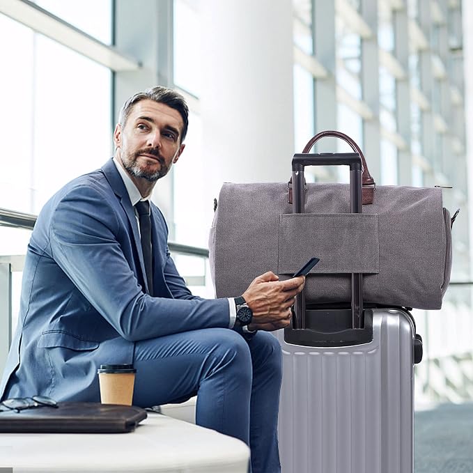 seyfocnia Convertible Travel Garment Bag,Carry on Garment Duffel Bag for Men Women - 2 in 1 Hanging Suitcase Suit Business Travel Bag - Image 7
