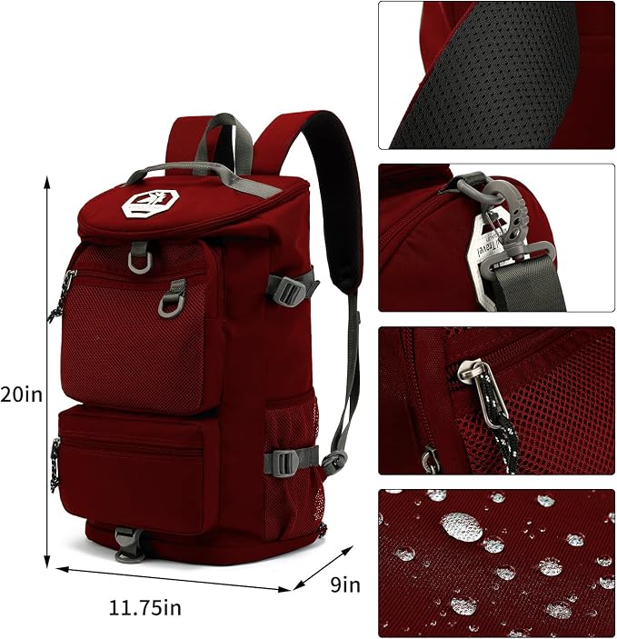 Kalesi Gym Duffle Bag Backpack 4-Way Waterproof with Shoes Compartment for travel Sport Hiking laptop - Image 3