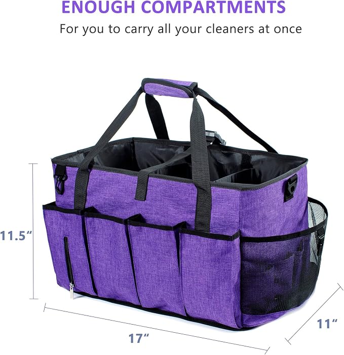 XL Professional Cleaning Caddy for Cleaning Suppliers, 17" Wearable Cleaing Bag for Housekeepers, Cleaning Organizer, Detailing Bag - Image 5