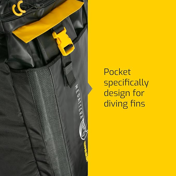 Cressi Waterproof 110 liter Duffel Bag - Adjustable Shoulder Strap - Equipment Protection for Outdoor Activities, Water Sport, Boating, Scuba Diving - Megattera: Designed in Italy by Cressi - Image 4