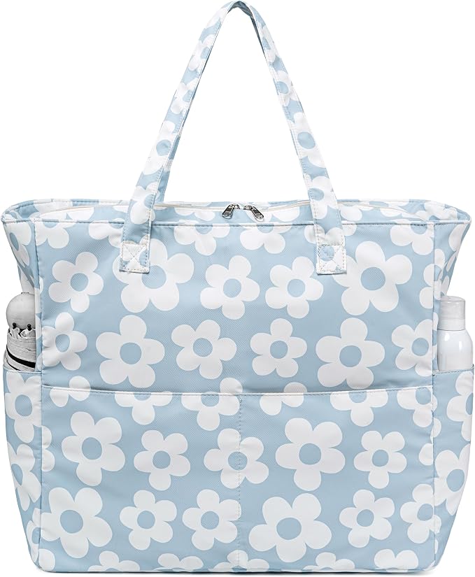 Bluboon Waterproof Beach Tote Pool Bags for Women Ladies Extra Large Carry On Bag With Wet Compartment for Weekender Travel by BLUBOON