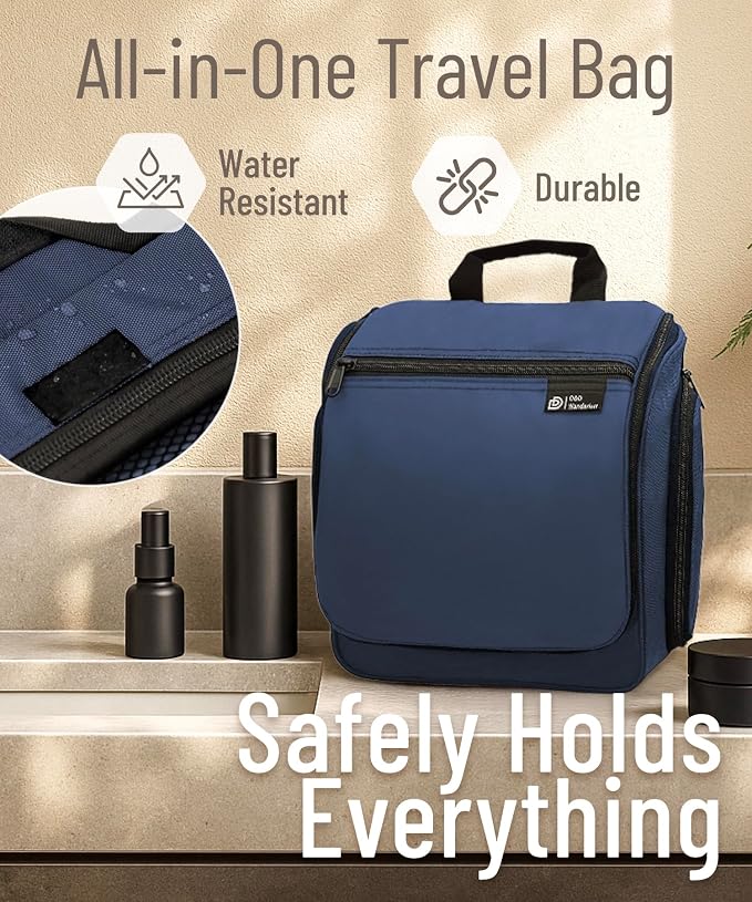 D&D Wanderlust D&D Hanging Travel Toiletry Bag for Men and Women – Cosmetics, Makeup and Toiletries Organizer Kit with 10 Compartments - Image 5