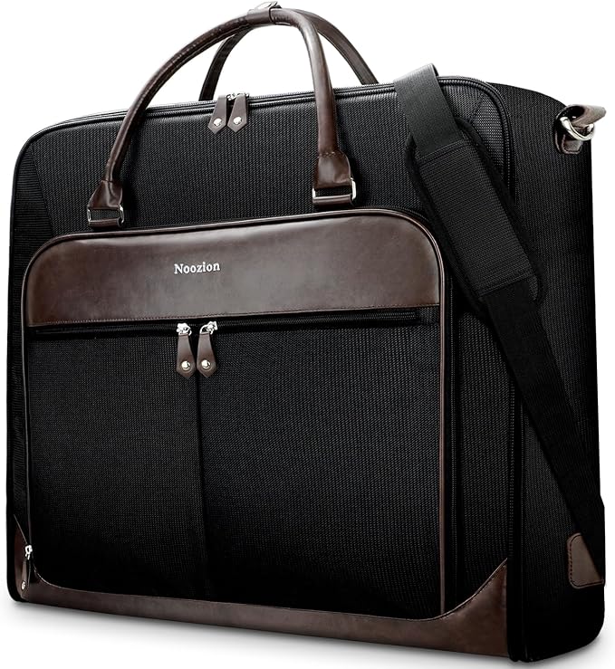 Noozion Garment Bag for Travel, Large Carry On Suit Bag for Business Up to 4 Suits, Wrinkle Free Garment Bag for Hanging Clothes with Shoulder Strap, Laptop Compartment, and Wet-Dry Pocket by Noozion