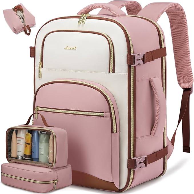 LOVEVOOK Travel Essentials Carry on Backpack 40L Travel Backpack for Women Men,Waterproof TSA Personal Item Travels Bag Airline Flight Approved,Large Carry on Luggage Laptop Backpack with Packing Cube by LOVEVOOK