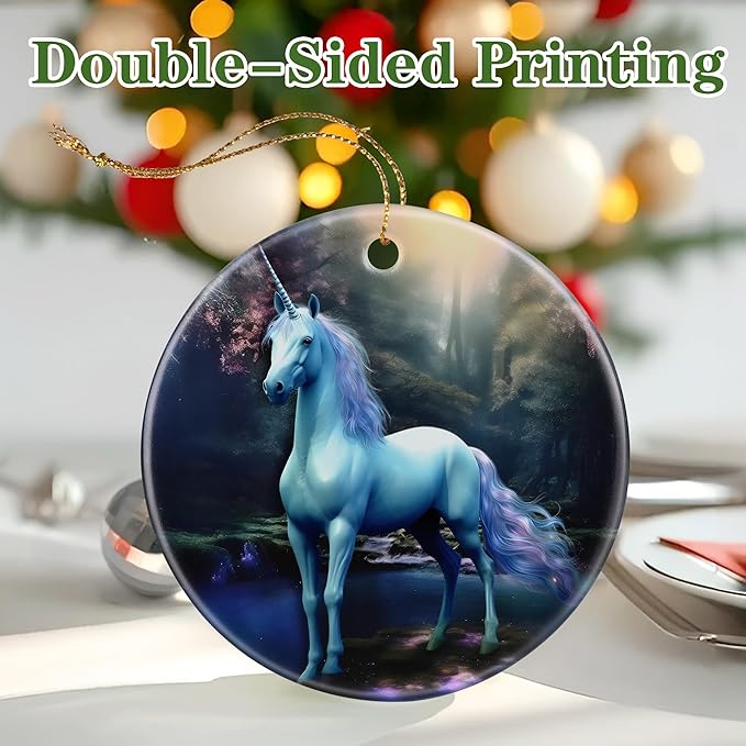 Unicorn Ornament, Christmas Ornament – Christmas Tree Decor, Holiday Decoration, Stocking Stuffer, Festive Gift Idea, Gifts for Unicorn Lover, Friends, and Family