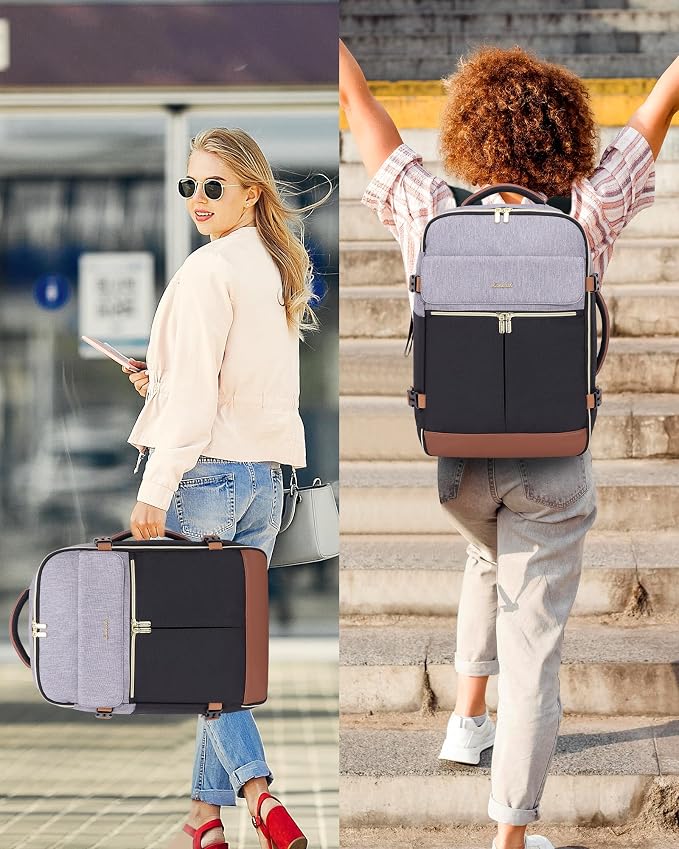 LOVEVOOK 40L Large Travel Backpack for Women, Flight Approved, Waterproof, TSA Compliant, Fits 17.3'' Laptop, 17 Pockets, 3 Packing Cubes - Image 9
