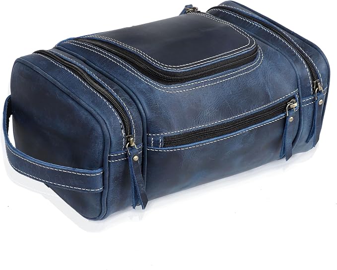 VC VINTAGE COUTURE Leather Toiletry Bag for Men Extra Large Leather Men's Toiletry Bag for Traveling Real Leather Dopp Kit for Men Leather Shaving Bag for Travel by VCVINTAGECOUTURE